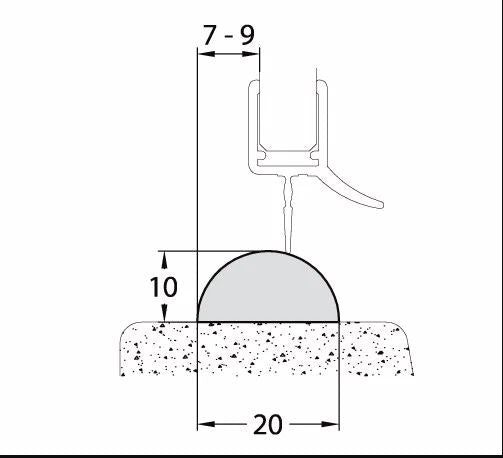 Schwallschutz aus transparentem Acryl – 2000 mm