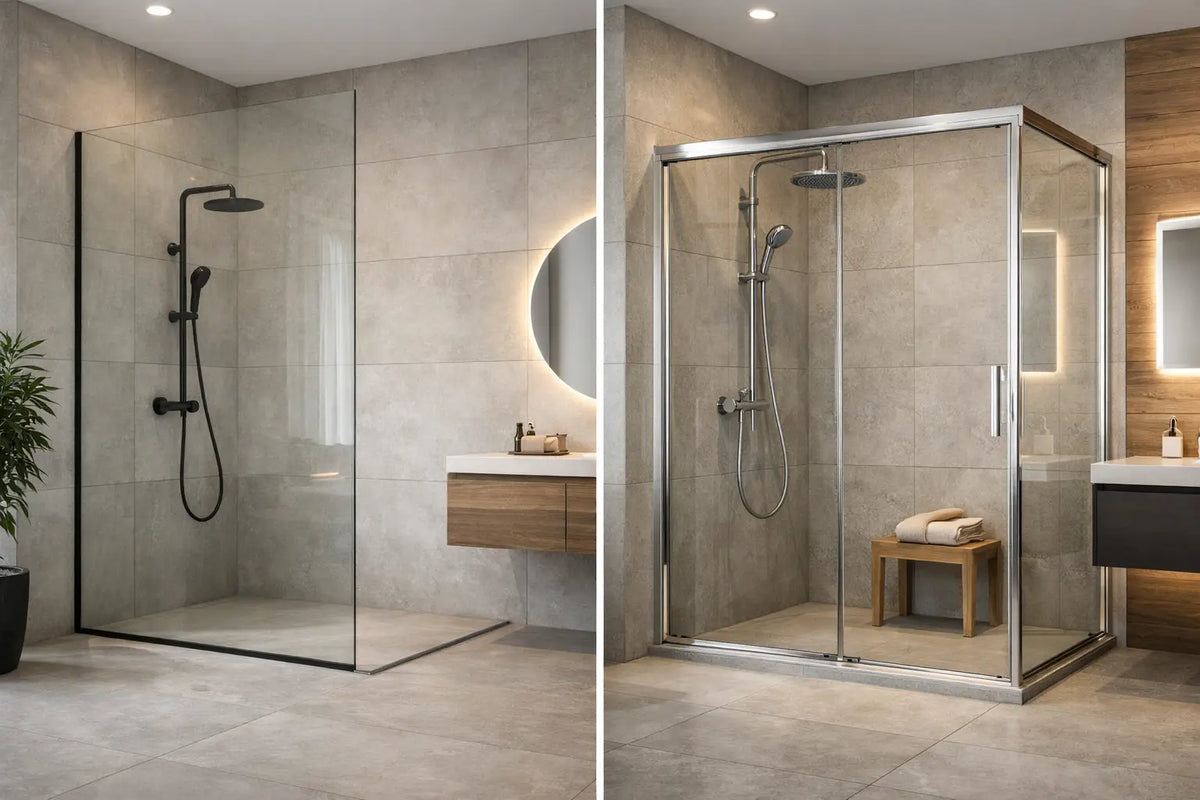Rahmenlose Dusche oder teilgerahmte Dusche?