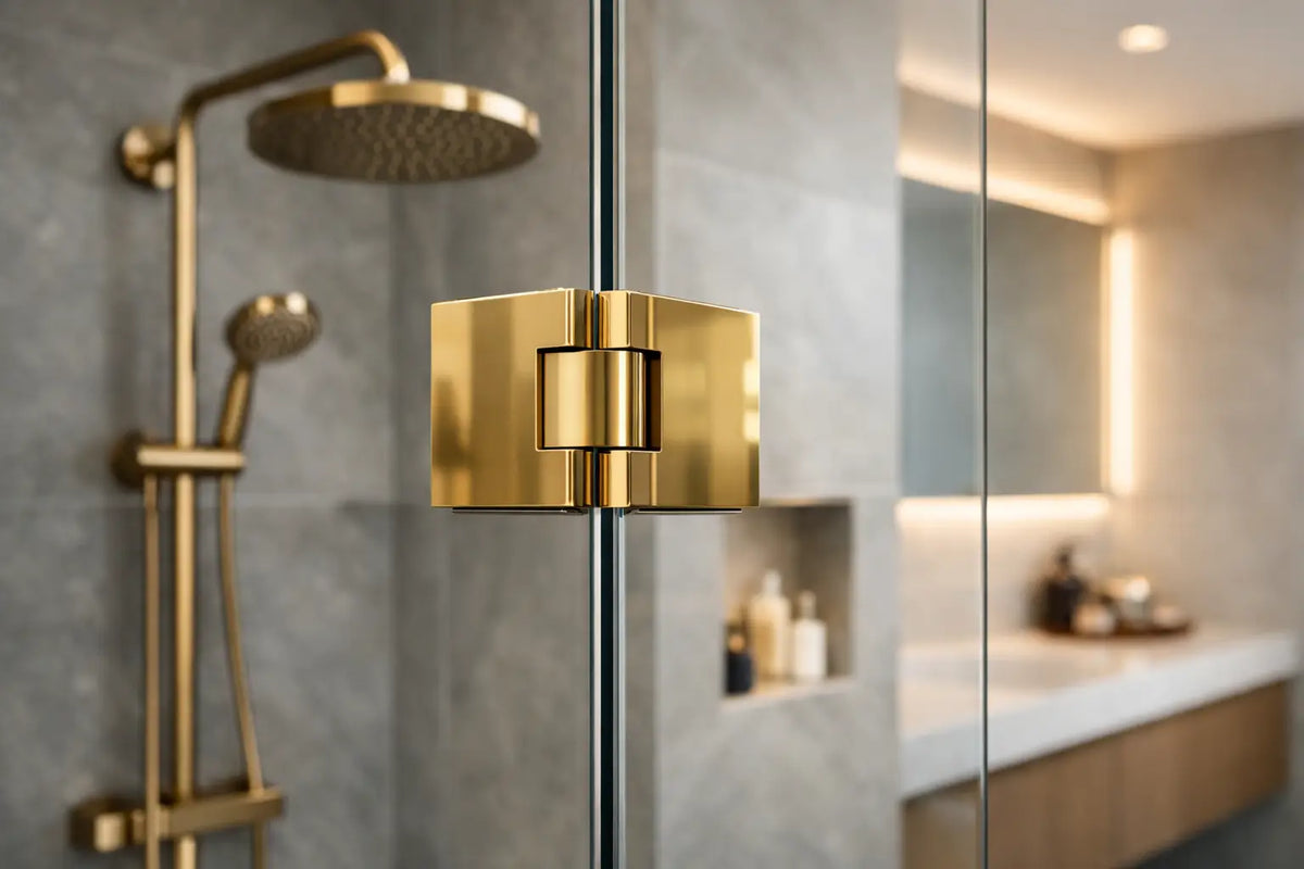 Duschscharniere aus Messing: Premium-Design für rahmenlose Glasduschen