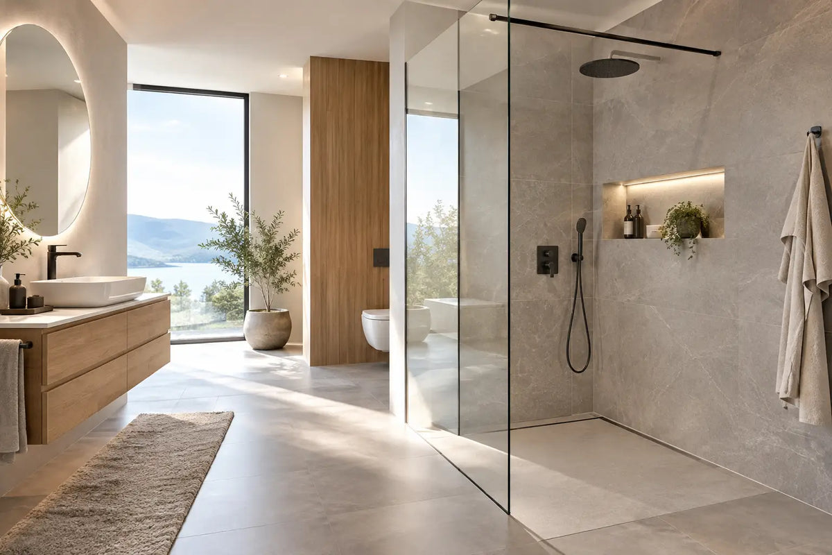 Bodenebene Dusche renovieren: Technik & Design | LYKONEA